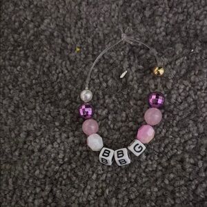 Pink and Purple Beaded Jewelry with Letter Beads